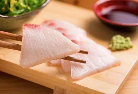 White fish sashimi Stock Photos