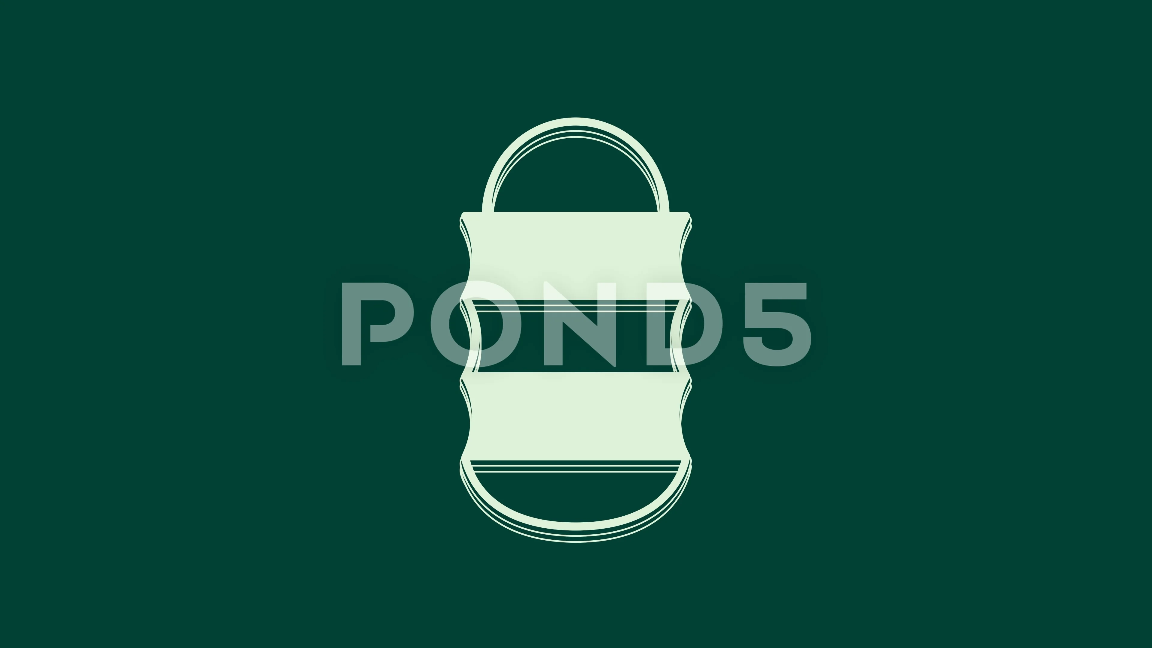 White Fishing net icon isolated on green, Stock Video