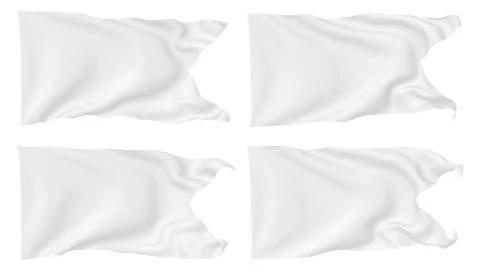 White flag with angle set Stock Illustration