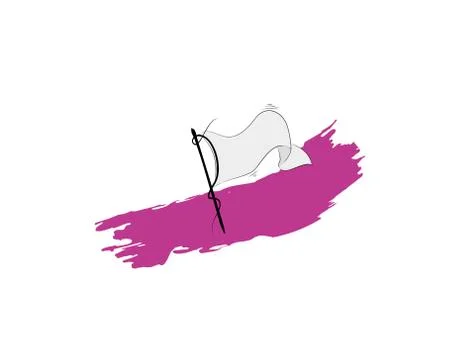 White Flag brush on white background in vector illustration Stock Illustration