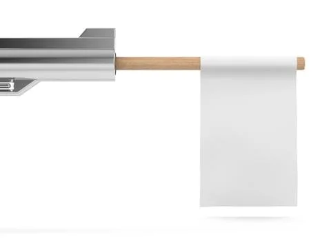 White flag from a gun Stock Illustration