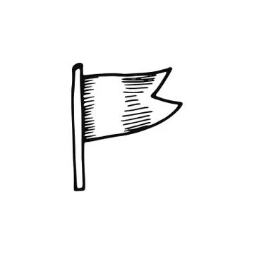 White flag icon. isolated object イラスト素材