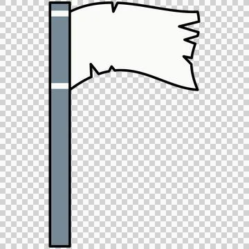White flag Illustrazione stock