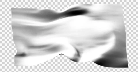 White flag isolated realistic waving background transparent. Cotton fabric .. Stock Illustration