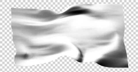 White flag isolated realistic waving background transparent. Cotton fabric .. Stock Illustration
