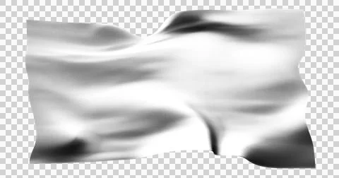 White flag isolated realistic waving background transparent. Cotton fabric .. Stock Illustration