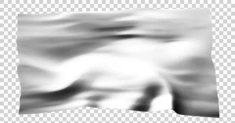 White flag isolated realistic waving background transparent. Cotton fabric .. Stock Illustration
