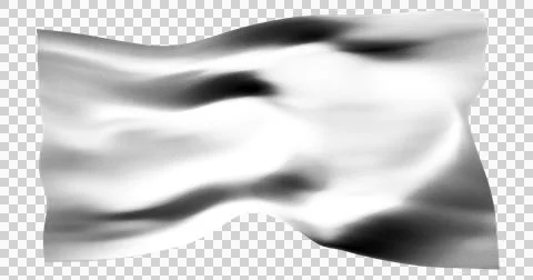 White flag isolated realistic waving background transparent. Cotton fabric .. Stock Illustration