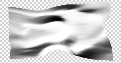 White flag isolated realistic waving background transparent. Cotton fabric .. Stock Illustration
