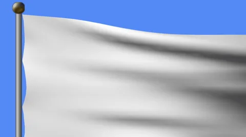 White flag in pole Stock Footage 938380