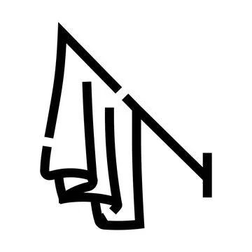 White flag symbol representing truce and surrender concept Stock Illustration