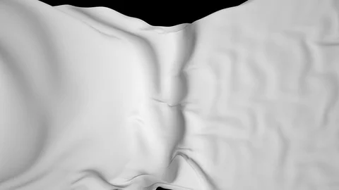 White flag, textile background, waving flag flying away Stock Footage 91045774