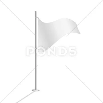 White flag vector illustration Stock Illustration