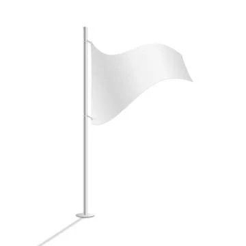 White flag vector illustration Stock Illustration