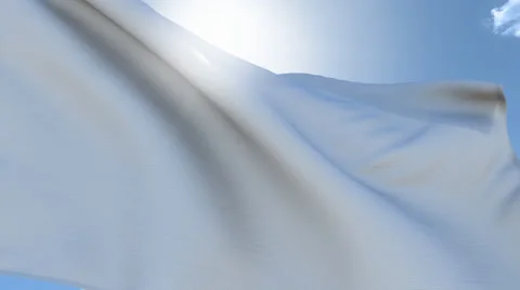 White Flag Waving Vídeo Stock 37161751