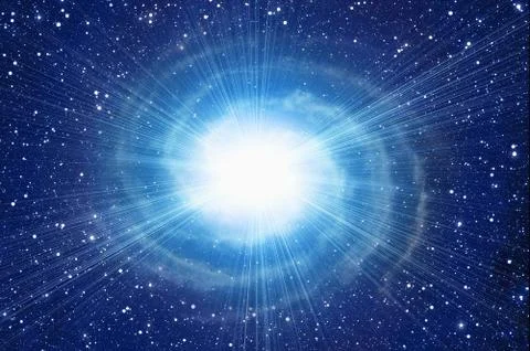 White flash in cosmos sky backgrounds Stock Illustration