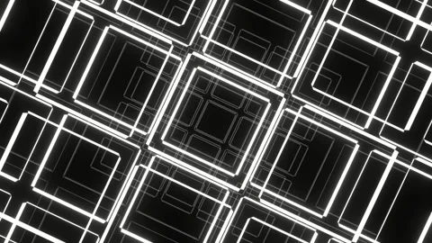 White Flashing Neon Grid System Background VJ Loop in 4K.mp4.blend0001-0200 Stock Footage 344101368