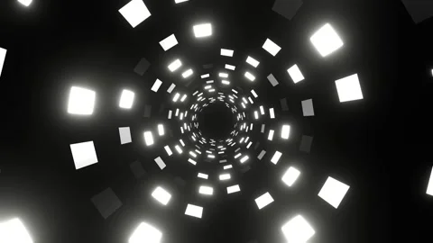 White Flashing Rotation Lights Background VJ Loop in 4K Video stock 304036664