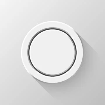 White Flat Circle Badge Illustrazione stock