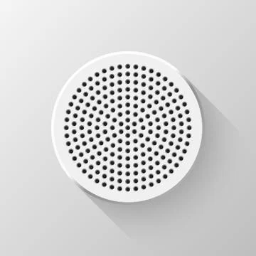 White Flat Circle Badge Stock Illustration