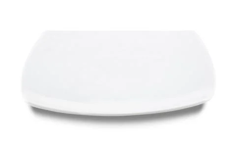 White flat plate on white background Stock Photos