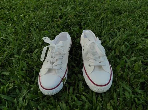 White flat shoe sandals Stock Photos