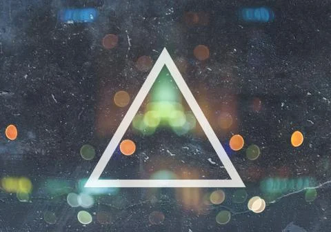 White flat triangle Stock Photos