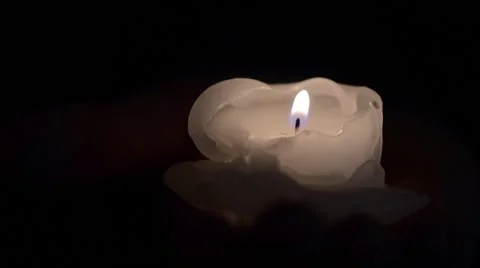 White Flickering Candle Stock-Footage 49976007