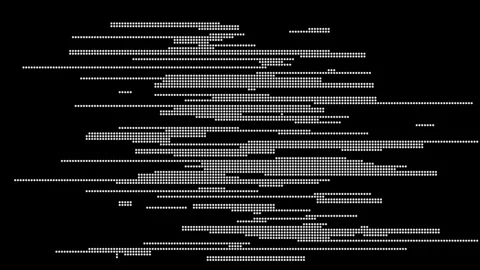 White flickering many small dots pattern on black background. stylized video Stock Footage 258872993