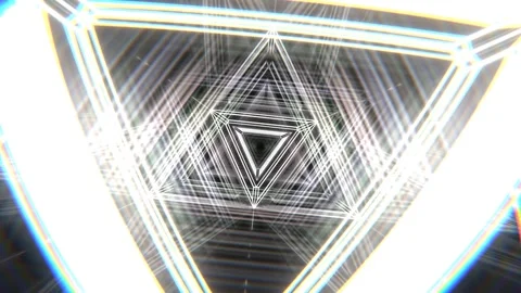 White Flight Through the Geometric Neon Spatial Matrix Background VJ Loop in Stock Footage 316901208