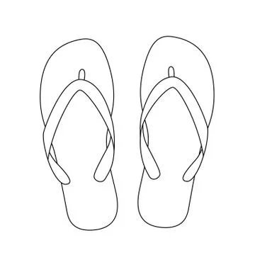 White flip flops Stock Illustration