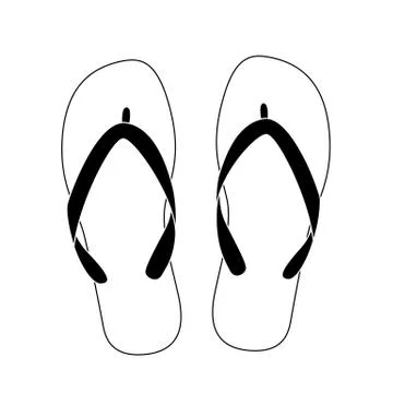 White flip flops Illustrazione stock