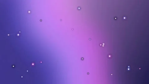 White Floating Molecular Particles on Purple Violet Lavender Gradient Stock Footage 327775673