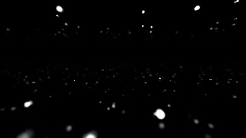 White floating particles move toward camera on black, 4K loop Stock Footage 306660747
