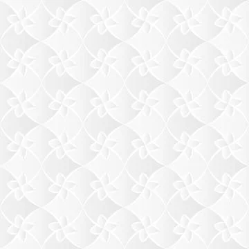 White Flora Trellis Texture Stock Illustration