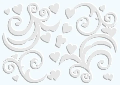 White floral background Stock Illustration
