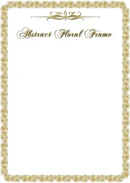 White floral frame Stock Illustration