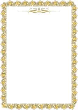 White floral frame Stock Illustration