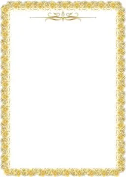 White floral frame Stock Illustration