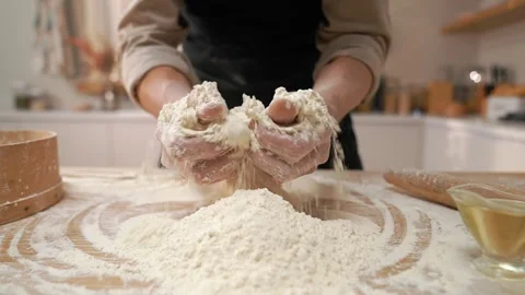 White Flour In Kitchen Stock Footage 273501380