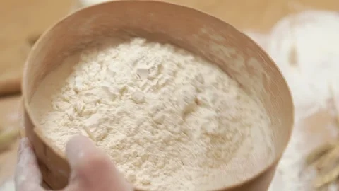 White Flour Sieve Cook Stock Footage 273501396