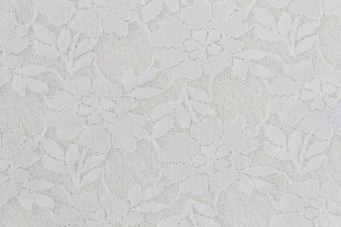 White Flower Lace Pattern Background Close Up View Stock Photos