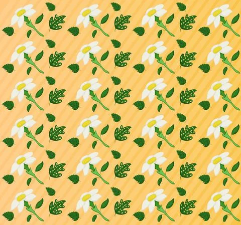 White flower pattern Stock Illustration