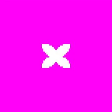 White flower shape pixel art on pink background, Y2K 90s aesthetics vector icon Stock Illustration