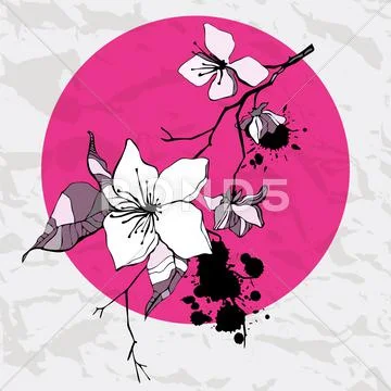 White flower. vector illustration Stock Illustration