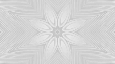 White flower with white background and white background. Kaleidoscope VJ loop Stock Footage 251986971