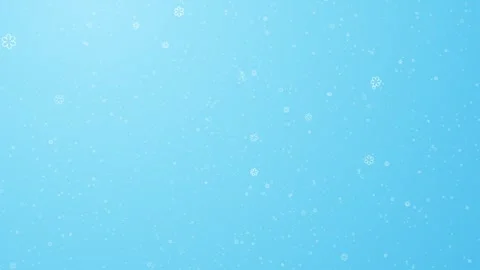 White flowers are falling on a blue background. Animation of the spring Stock Footage 309282161