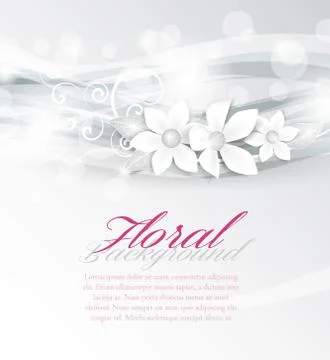 White flowers Stock Illustration