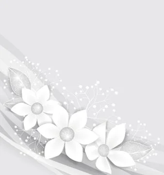 White Flowers Illustrazione stock