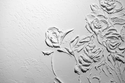 White flowers pattern background Stock Photos